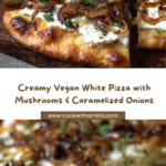 Creamy Vegan Onion & Mushroom White Pizza Recipe