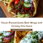 Greek Beef Wraps with Creamy Feta Sauce Recipe