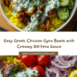Greek Chicken Gyro Bowls with Dill Feta Sauce Recipe