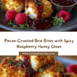 Pecan-Crusted Brie Bites with Raspberry Chili Honey Glaze Recipe