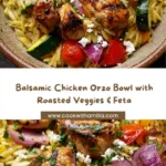 Balsamic Chicken Orzo with Roasted Veggies & Feta Recipe