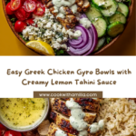 Greek Chicken Gyro Bowls with Lemon Tahini Sauce Recipe