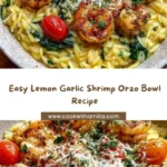 Lemon Garlic Shrimp Orzo Bowl Recipe