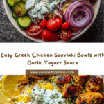 Greek Chicken Souvlaki Bowls with Garlic Yogurt Sauce Recipe