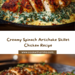 Creamy Spinach Artichoke Skillet Chicken Recipe