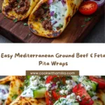 Mediterranean Ground Beef & Feta Pita Wraps Recipe