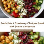 Feta and Cranberry Chickpeas with Herb Lemon Vinaigrette Recipe