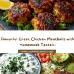 Greek Chicken Meatballs with Homemade Tzatziki Recipe