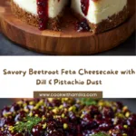 Beetroot Feta Cheesecake with Dill & Pistachio Dust Recipe
