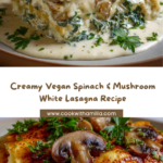 Vegan Spinach & Mushroom White Lasagna Recipe