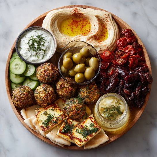 Mediterranean Mezze Tapas Spread Recipe 3 Mediterranean Mezze Tapas Spread Recipe - Recipe Image