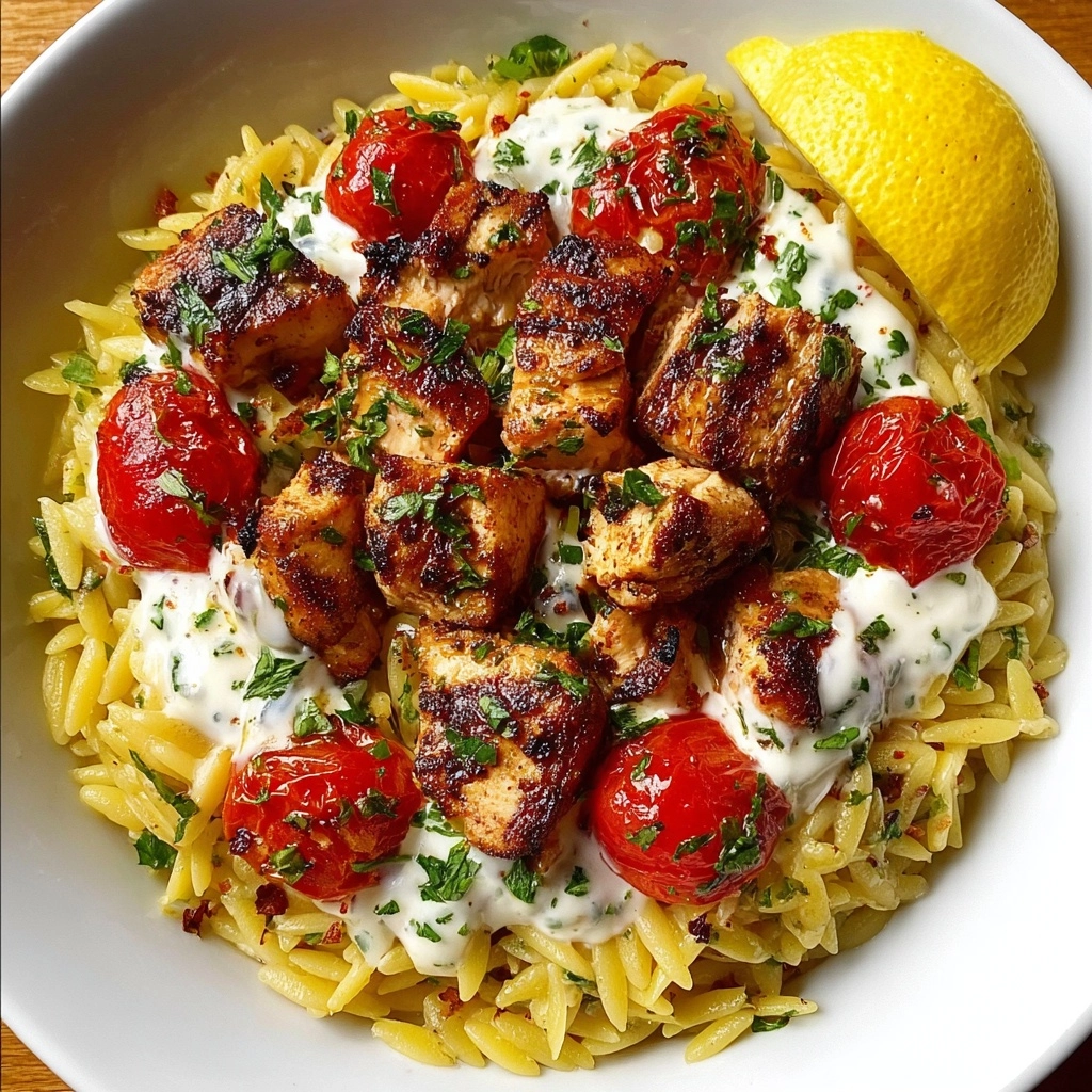 Lemon Dijon Chicken Orzo Bowl with Creamy Feta Yogurt Sauce Recipe 3 Lemon Dijon Chicken Orzo Bowl with Creamy Feta Yogurt Sauce Recipe - Recipe Image