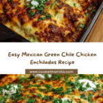 Mexican Green Chile, Chicken & Cheese Enchiladas Recipe