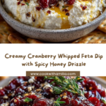 Cranberry Whipped Feta Dip with Hot Honey Drizzle Recipe