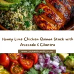 Honey Lime Chicken & Avocado Cilantro Quinoa Stack Recipe
