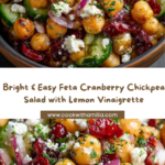 Feta and Cranberry Chickpeas with Honey Lemon Vinaigrette Recipe