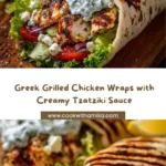 Greek Grilled Chicken Wraps with Tzatziki Sauce Recipe