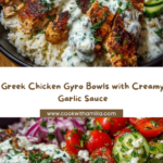 Greek Chicken Gyro Bowls with Garlic Sauce Recipe