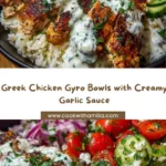 Greek Chicken Gyro Bowls with Garlic Sauce Recipe
