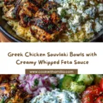 Greek Chicken Souvlaki Bowls with Whipped Feta Sauce Recipe