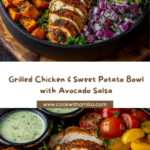 l with Avocado Salsa + Garlic Yogurt Dip Recipe