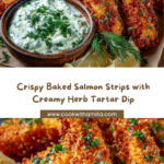 Crispy Salmon Strips with Herb Tartar Dip Recipe