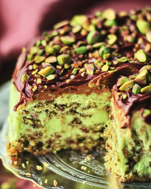 Sicilian Pistachio and Nutella Cake Recipe - Recipe Image