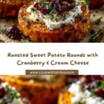 Sweet Potato Rounds with Cranberry & Cream Cheese Recipe