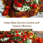 Place cooked chicken cutlets on plates Recipe