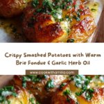 with Warm Brie Fondue & Garlic Herb Oil Recipe