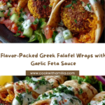 Greek Falafel Wraps with Roasted Garlic Feta Sauce Recipe