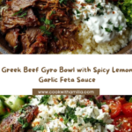 Greek Beef Gyro Bowl with Spicy Lemon Garlic Feta Recipe