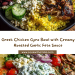 Greek Chicken Gyro Bowl with Roasted Garlic Feta Recipe