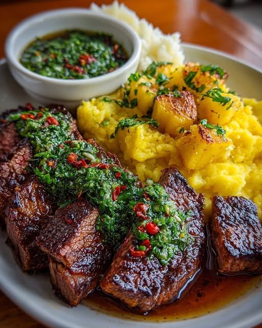 Chimichurri Steak & Mash Plate Recipe