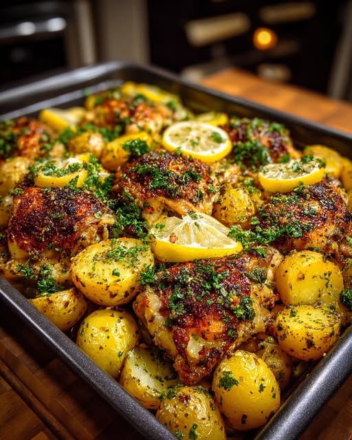 Greek Lemon Chicken & Potatoes Recipe 2 Greek Lemon Chicken & Potatoes Recipe - Recipe Image