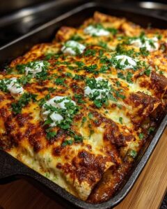 Mexican Green Chile, Chicken & Cheese Enchiladas Recipe