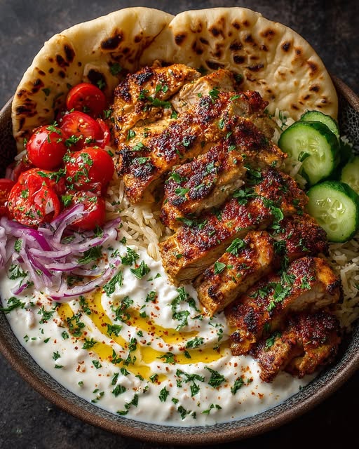 Turkish Chicken with Creamy White Sauce Recipe - Recipe Image