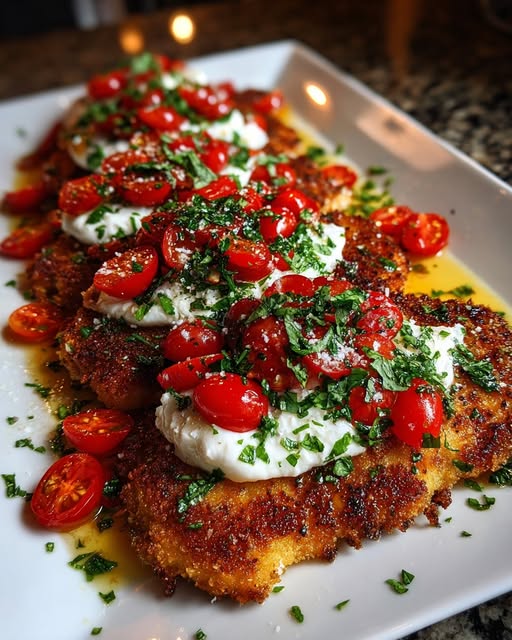 Place cooked chicken cutlets on plates Recipe - Recipe Image