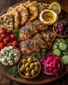 Greek Chicken & Olive Mezze Board Recipe