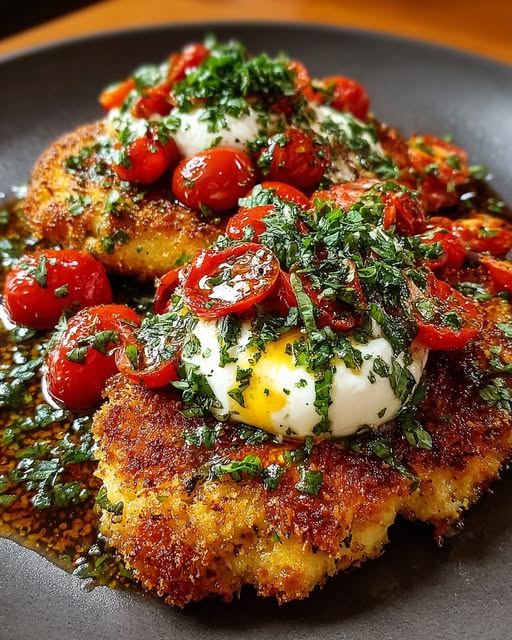 with Tomato and Parmesan Burrata Topping Recipe - Recipe Image