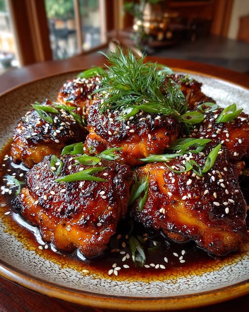Sticky Ginger Soy Glazed Chicken Recipe - Recipe Image
