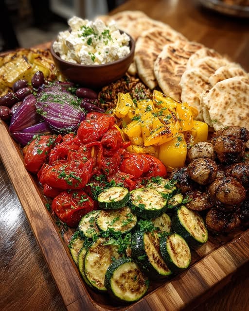 Mediterranean Harvest Board with Roasted Veggies & Feta Recipe 3 Mediterranean Harvest Board with Roasted Veggies & Feta Recipe - Recipe Image