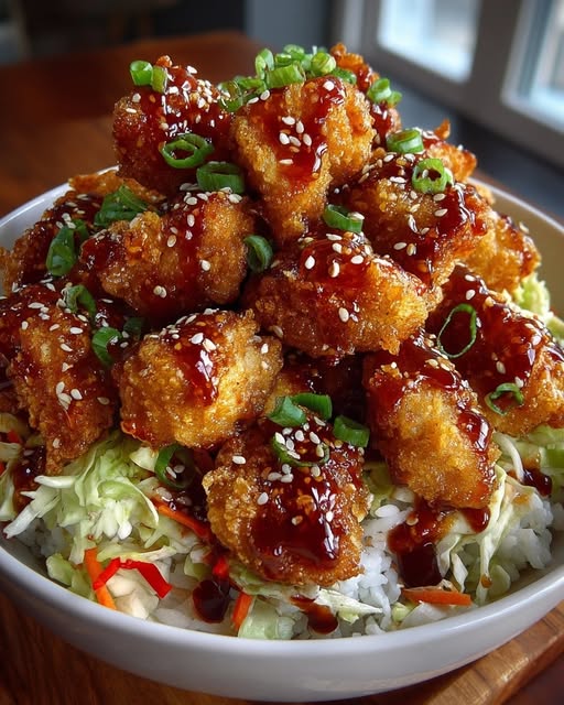 Sweet Heat Popcorn Chicken Drizzle Bowl Recipe 2 Sweet Heat Popcorn Chicken Drizzle Bowl Recipe - Recipe Image