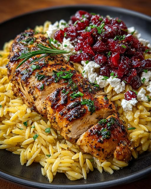 zo with Feta Sauce & Roasted Cranberries Recipe 3 zo with Feta Sauce & Roasted Cranberries Recipe - Recipe Image