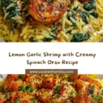 Lemon Garlic Shrimp with Spinach Orzo Recipe