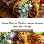 Mediterranean Ground Beef Pita Wraps with Creamy Feta Sauce Recipe