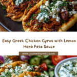 Greek Chicken Gyros with Lemon Herb Feta Sauce Recipe