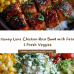 Honey Lime Chicken & Corn Feta Rice Bowl Recipe