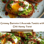 Burrata & Avocado Toasts with Chili Honey & Fresh Herbs Recipe