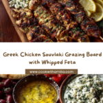 Greek Chicken Souvlaki Grazing Board with Whipped Feta Dip Recipe